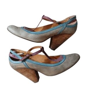 NEXT Distressed Leather Mary Jane Heels Women's Size 7